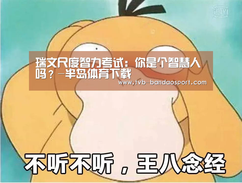 瑞文尺度智力考试:你是个智慧人吗?-半岛体育下载(图3) 半岛体育网址